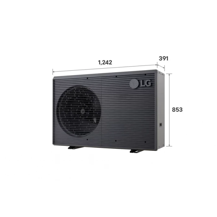 Термопомпа LG Therma V R32 Monobloc S II HM071MRS.UA40, 7 kW, Отопление, охлаждане и БГВ
